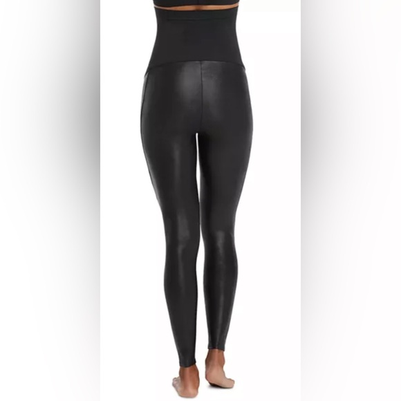 NWT💎Spanx Mama Faux Leather Leggings Black Size 1X Retail $110 Soft! - Picture 3 of 6